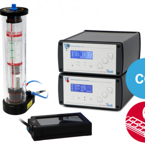 ibidi stage top incubator slidedish co2 silver line