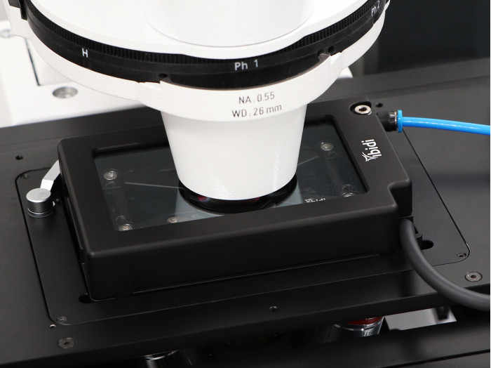 ibidi stage top incubator slidedish co2o2 silver line 2