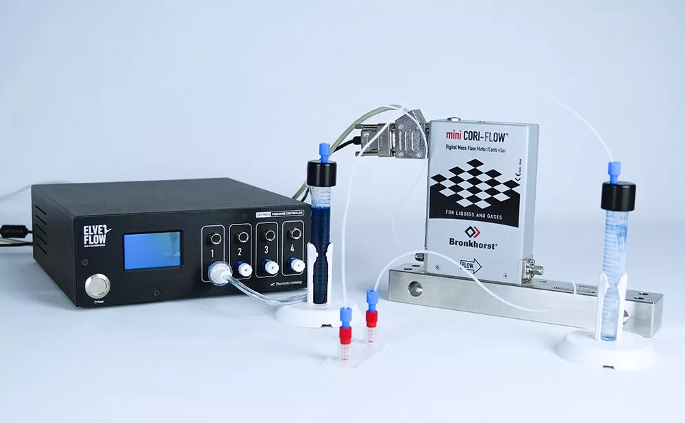 setup bronkhorst elveflow flow controller elveflow microfluidics