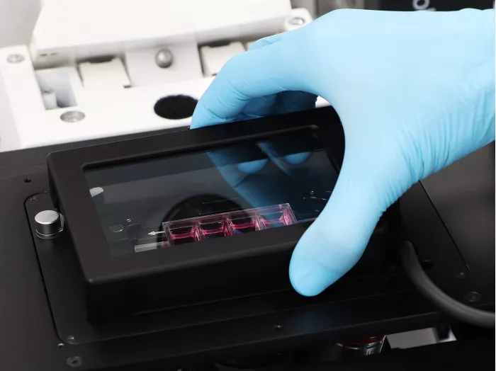 ibidi stage top incubator slidedish co2 silver line 3